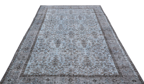 Atina Blue Vintage Wool Handmade Area Rug 6'0" x 9'0"