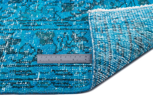 Atina Turquoise Vintage Wool Handmade Area Rug 5'11" x 10'0"