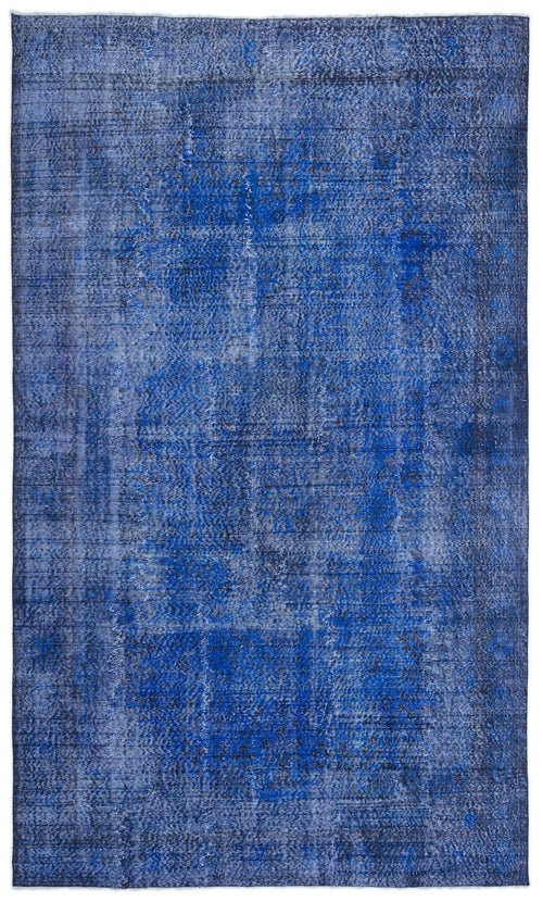 Atina Blue Vintage Wool Handmade Area Rug 6'4" x 10'7"