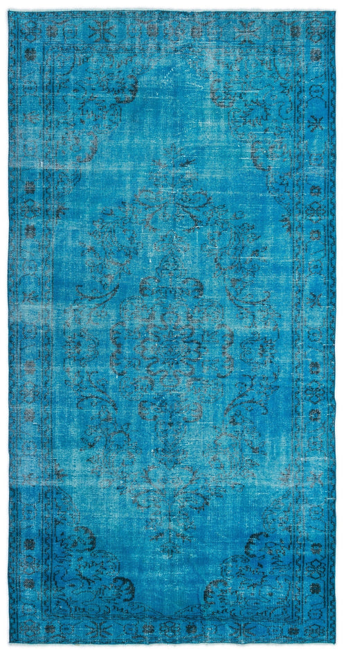 Atina Turquoise Vintage Wool Handmade Area Rug 5'0" x 9'7"