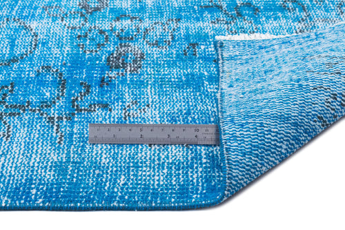 Atina Turquoise Vintage Wool Handmade Area Rug 6'11" x 10'7"