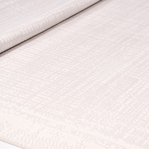 White Striped Area Rug - Machine Made Rug | Durable Polyester Carpet by Crea