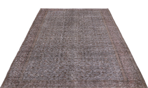 Atina Grey Vintage Wool Handmade Area Rug 4'8" x 9'6"