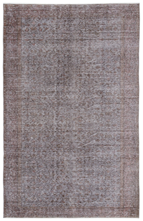 Atina Grey Vintage Wool Handmade Area Rug 4'8" x 9'6"