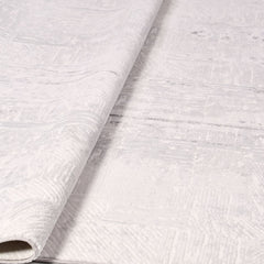 White Grey Striped Rug - Machine Made Area Rug With Durable Polyester Pile
