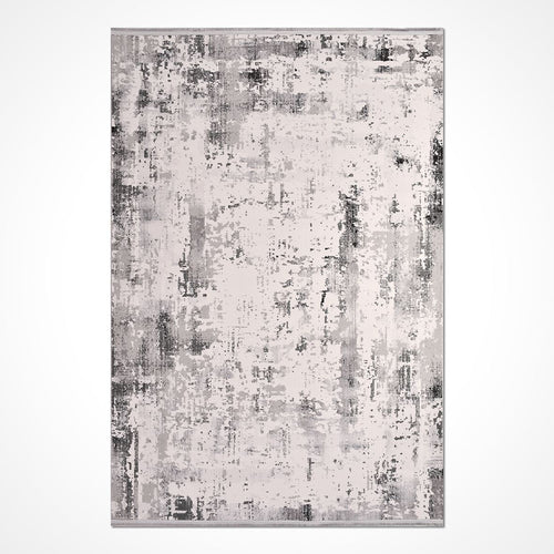 Modern Area Rug – Machine Made Grey Polyester Rug with 6mm Pile Height