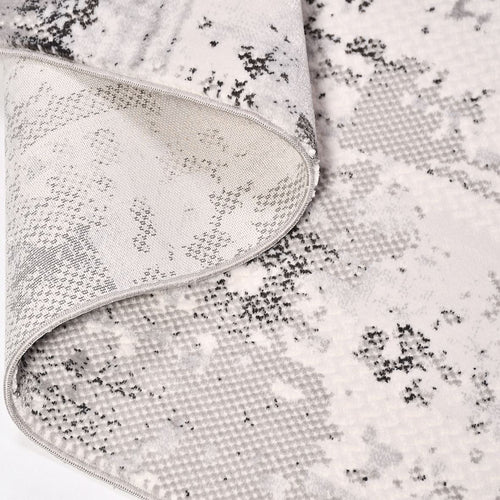 Modern Area Rug – Machine Made Grey Polyester Rug with 6mm Pile Height