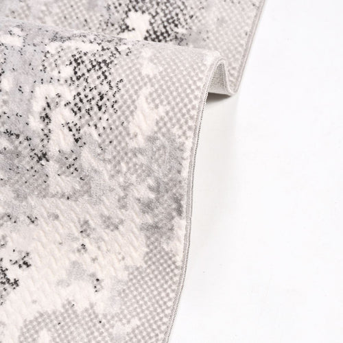 Modern Area Rug – Machine Made Grey Polyester Rug with 6mm Pile Height