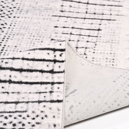 Modern Area Rug - Grey Machine Made Rug with Soft Pile Polyester Carpet