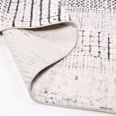 Modern Area Rug - Grey Machine Made Rug with Soft Pile Polyester Carpet