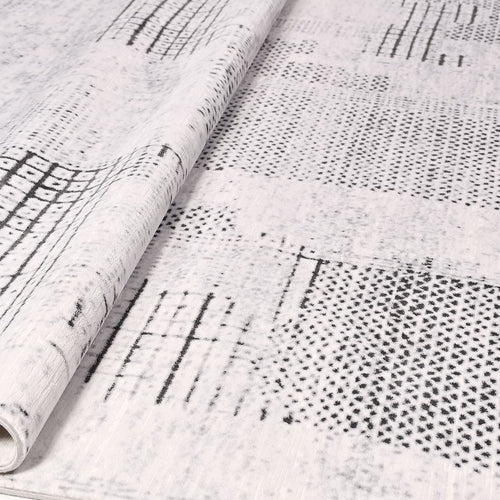 Modern Area Rug - Grey Machine Made Rug with Soft Pile Polyester Carpet