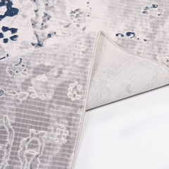 Modern Grey Area Rug - Machine Made Rug with 6mm Pile Height | Durable Polyester Carpet