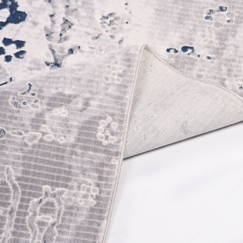 Modern Grey Area Rug - Machine Made Rug with 6mm Pile Height | Durable Polyester Carpet