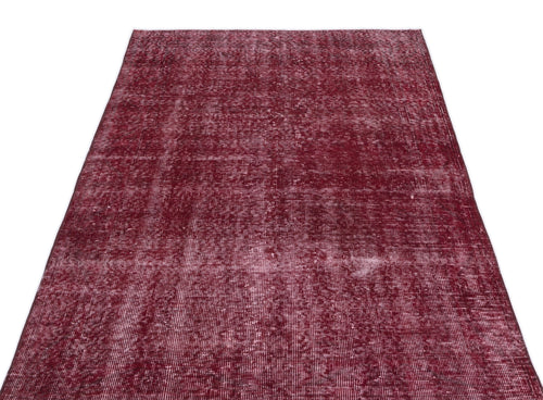 Atina Red Vintage Wool Handmade Area Rug 3'8" x 6'11"