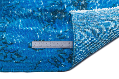 Atina Turquoise Vintage Wool Handmade Area Rug 5'9" x 8'11"