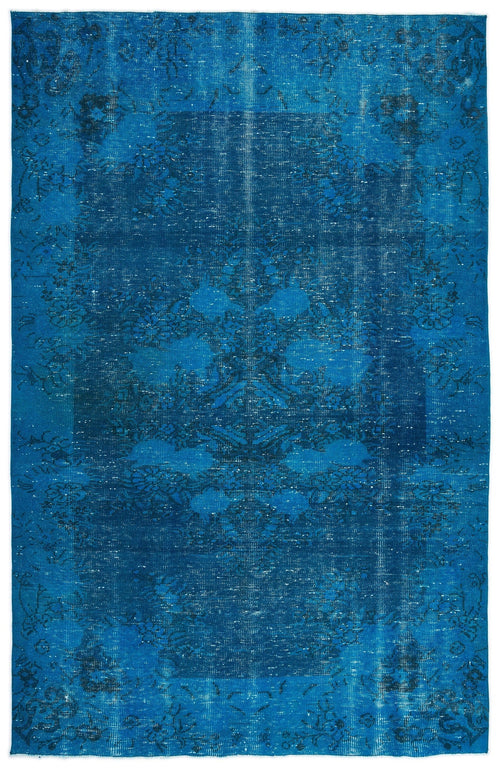 Atina Turquoise Vintage Wool Handmade Area Rug 5'9" x 8'11"