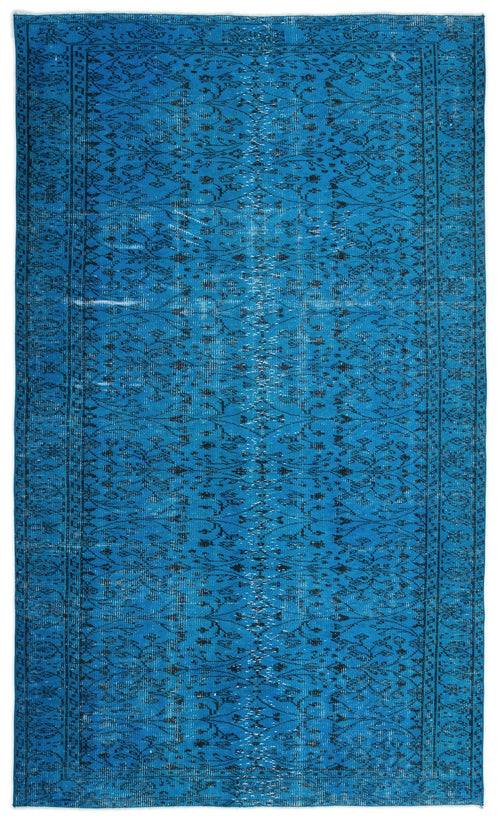 Atina Turquoise Vintage Wool Handmade Area Rug 5'3" x 9'0"