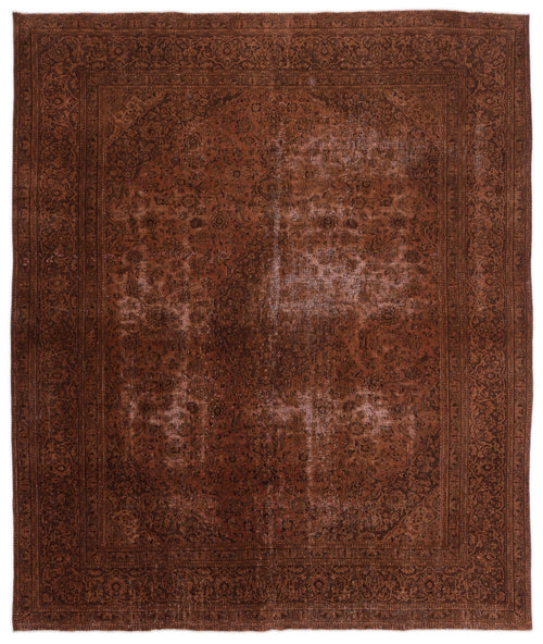 Epir Brown Vintage Wool Handmade Area Rug 9'8" x 11'6"