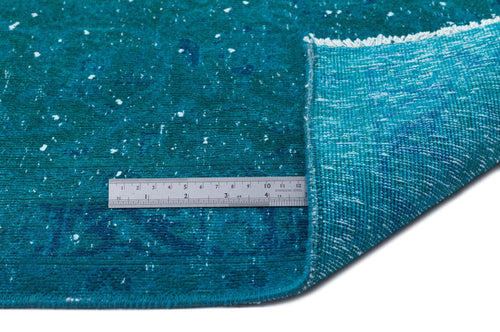 Epir Turquoise Vintage Wool Handmade Area Rug 9'8" x 13'3"