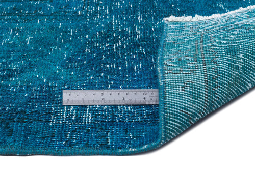 Epir Turquoise Vintage Wool Handmade Area Rug 9'7" x 12'0"