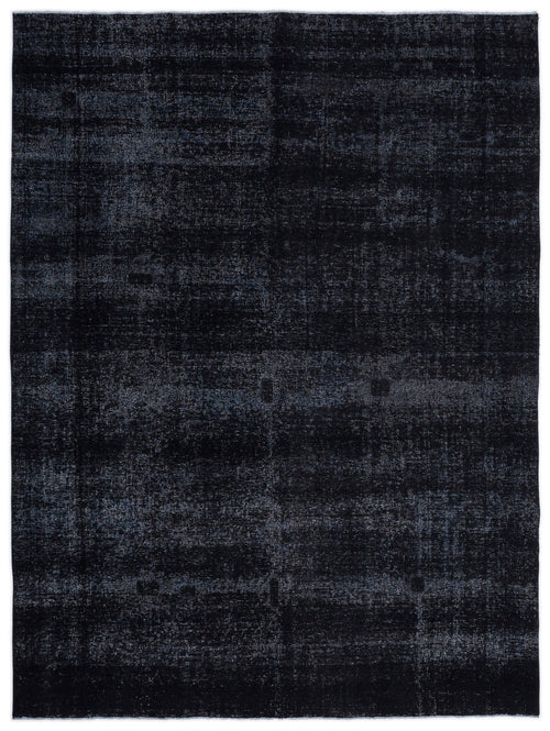 Epir Black Vintage Wool Handmade Area Rug 9'2" x 12'2"
