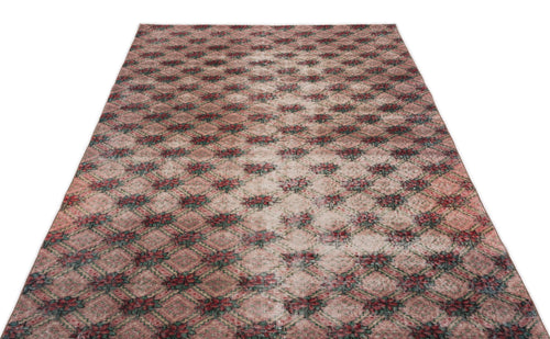 Atina Brown Vintage Wool Handmade Area Rug 5'3" x 8'5"