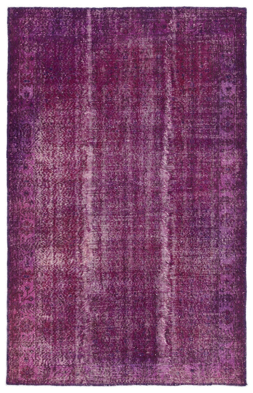 Atina Pink Vintage Wool Handmade Area Rug 5'6" x 8'8"