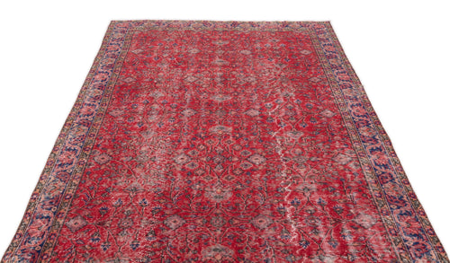 Atina Red Vintage Wool Handmade Area Rug 5'4" x 9'3"
