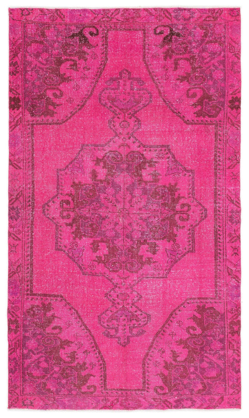 Atina Pink Vintage Wool Handmade Area Rug 4'2" x 7'5"