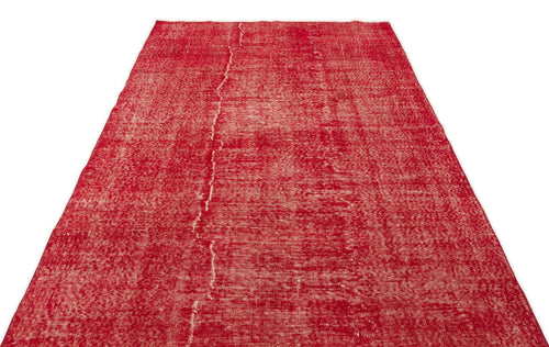 Atina Red Vintage Wool Handmade Area Rug 4'11" x 9'7"
