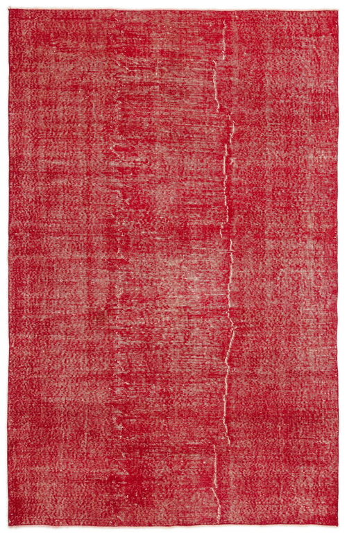 Atina Red Vintage Wool Handmade Area Rug 4'11" x 9'7"