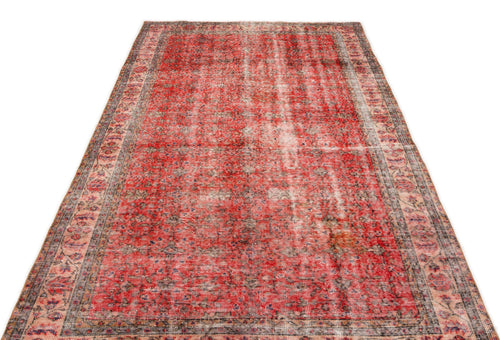Atina Red Vintage Wool Handmade Area Rug 5'4" x 8'7"
