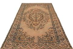 Atina Orange Vintage Wool Handmade Area Rug 5'0" x 8'1"