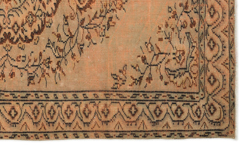 Atina Orange Vintage Wool Handmade Area Rug 5'0" x 8'1"