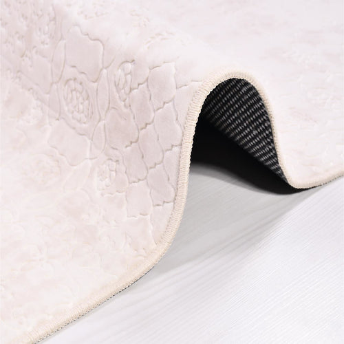 Natural Latex Area Rug – Modern Low Pile Rug with Cotton Woven Base, Non Slip