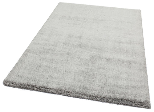 Oberwart Grey Modern Shaggy Cotton Machine Made Area Rug