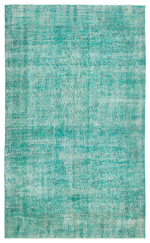 Atina Turquoise Vintage Wool Handmade Area Rug 4'1" x 10'8"