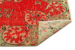 Atina Red Classic Wool Handmade Area Rug 6'1" x 10'4"