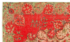 Atina Red Classic Wool Handmade Area Rug 6'1" x 10'4"