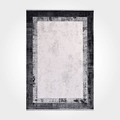 Haven Anthracite Frame Machine Made Area Rug