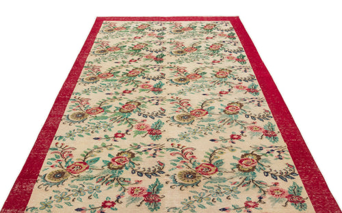 Atina Red Vintage Wool Handmade Area Rug 5'8" x 8'8"