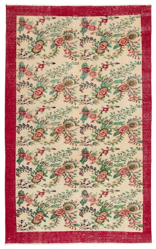 Atina Red Vintage Wool Handmade Area Rug 5'8" x 8'8"