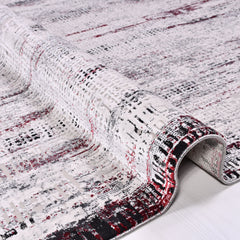 Everleighe Cream Modern Machine Made Area Rug