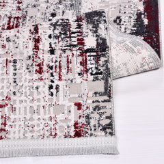 Everleighe Cream Modern Machine Made Area Rug