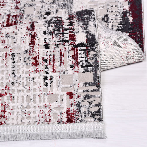 Everleighe Cream Modern Machine Made Area Rug