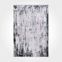 Thea Green Grey Black Modern Machine Made Area Rug