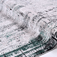 Thea Green Grey Black Modern Machine Made Area Rug