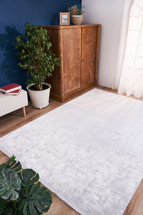 Vintage Area Rug - Machine Made Cotton Wool Blend Non Shedding Carpet for Living Room