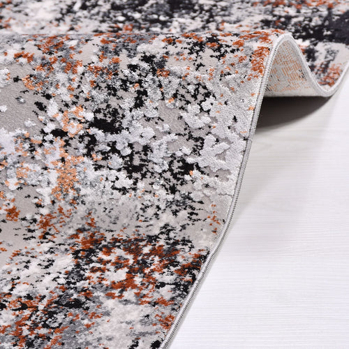 Modern Area Rug – Machine Made Rug with Acrylic Yarn, Flatweave Carpet & Overlocked Edge