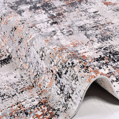 Modern Area Rug – Machine Made Rug with Acrylic Yarn, Flatweave Carpet & Overlocked Edge